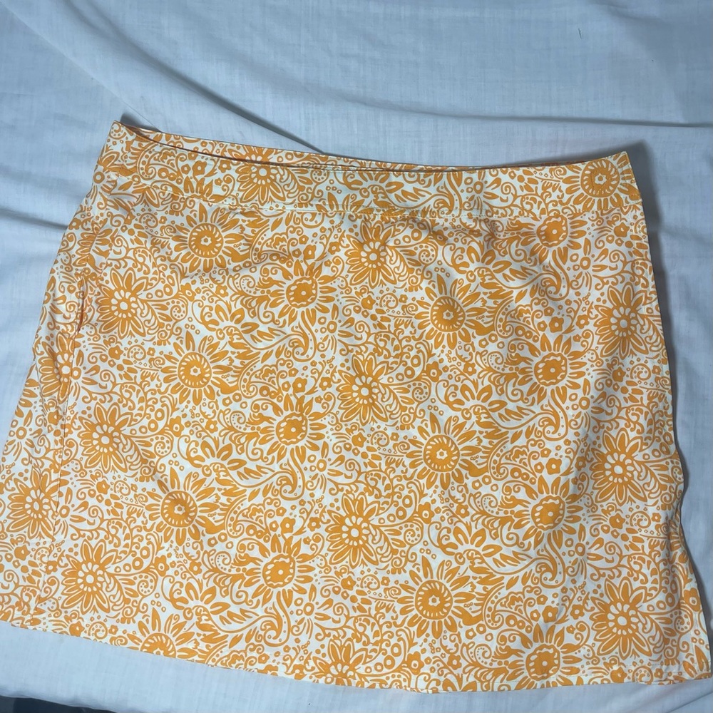 Ripskirt Hawaii Yellow and White A-Line Mini Velcro Wrap Skirt Pool, Coastal XXL